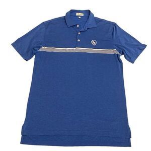 Peter Millar Summer Comfort Blue Short‎ Sleeve Polo Sz M